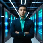 Home 19 업계에서 인정받는 기술 스택 - **Image Prompt 1: The Visionary AI Architect**
A diverse male or female AI expert, in their late...